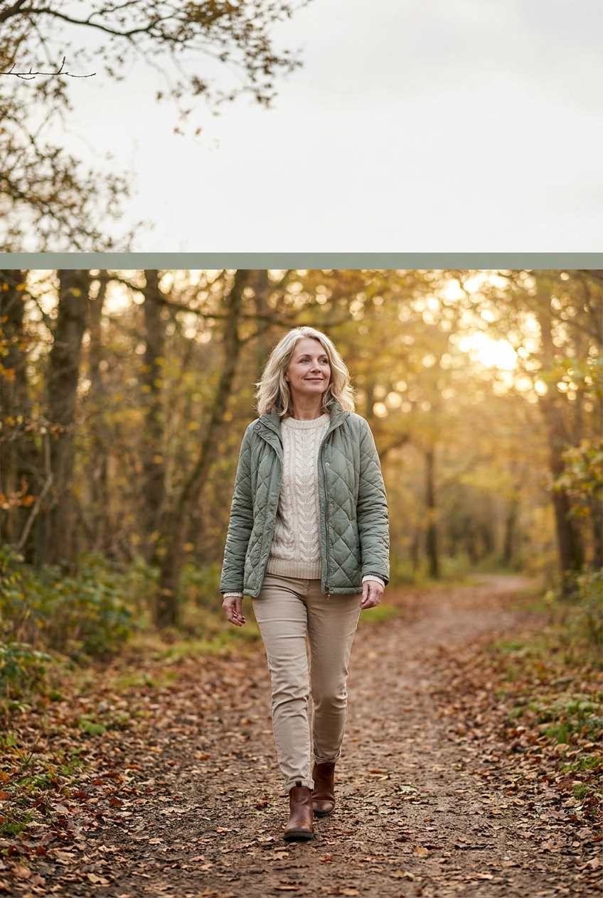 Frau beim Spaziergang in der Natur